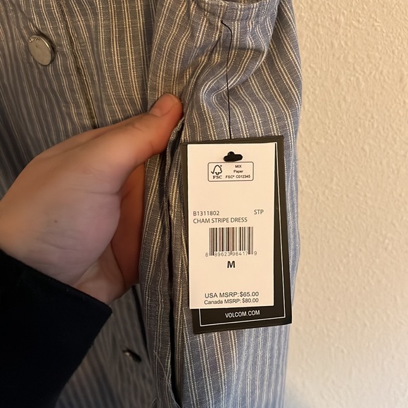 Volcom (New with tags) Cham Stripe Dress - Picture 2 of 5